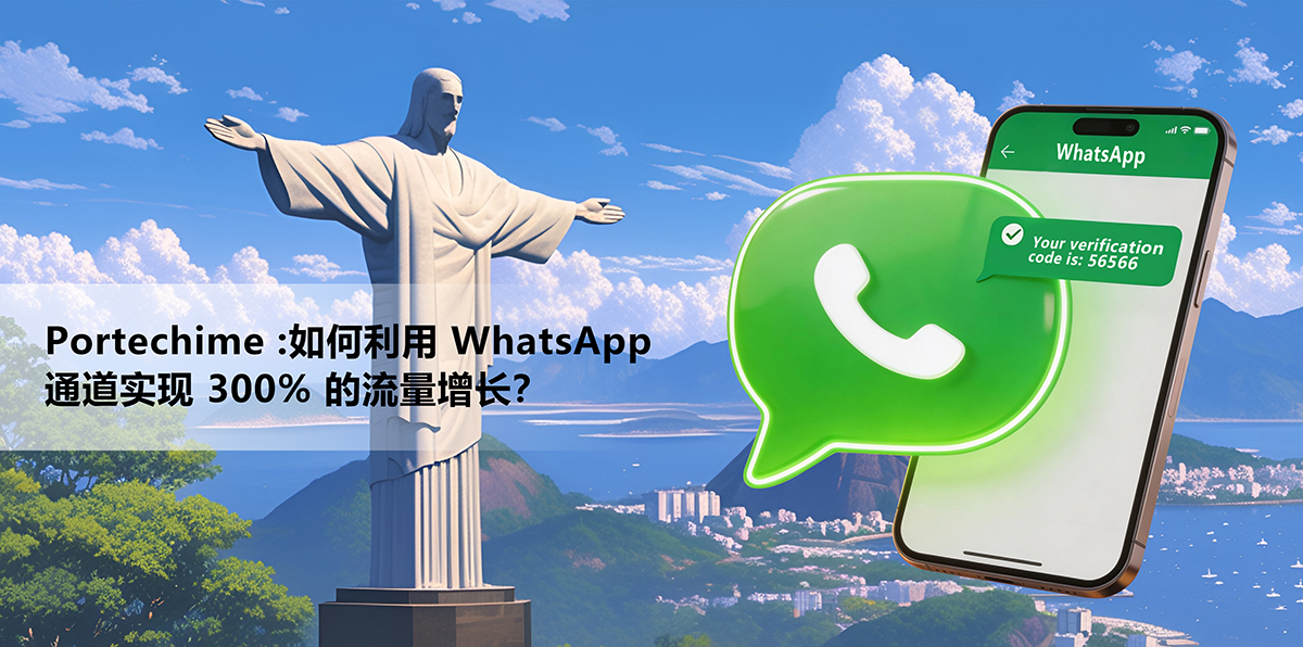 解锁巴西流量密码 — Portechime （啵特叮咚）如何利用 WhatsApp 验证类通道实现 300% 的流量增长？